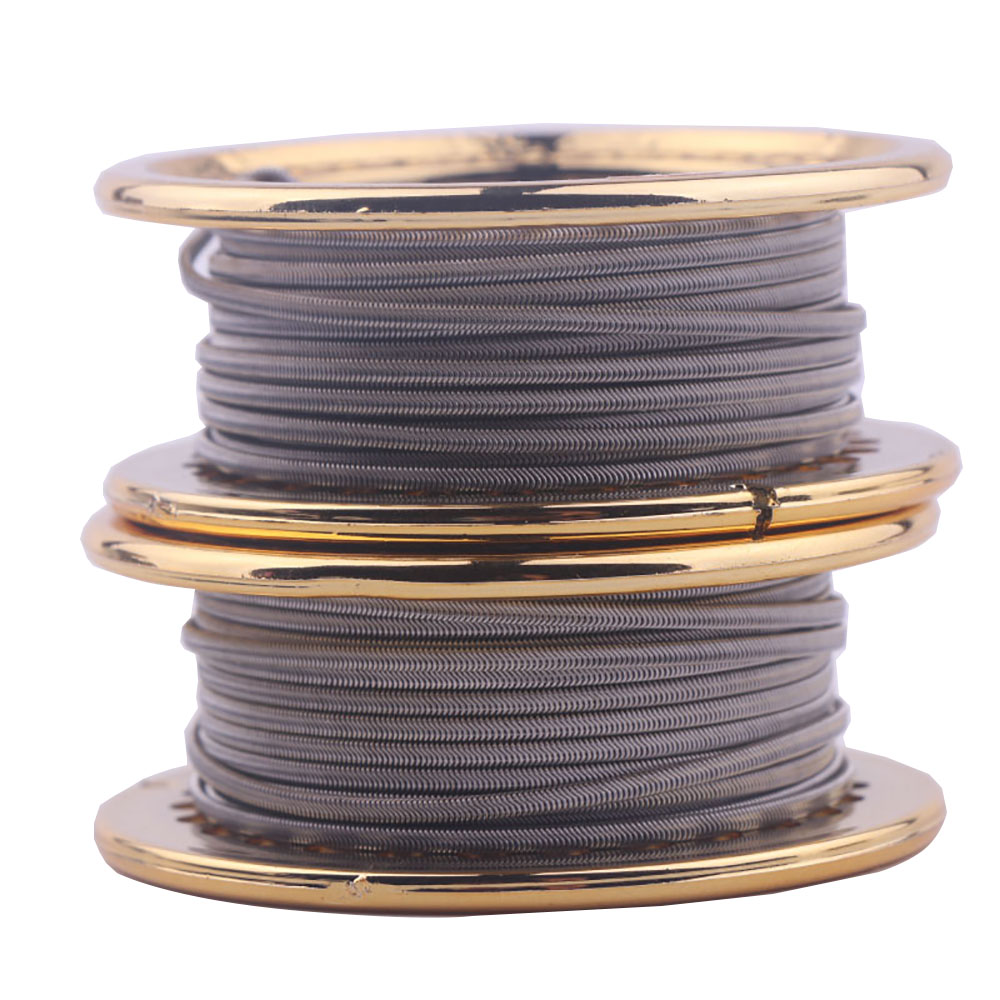 Clapton Wire Pre Built - XFKM 5M/roll NI80/A1/SS316L Alien v2 draht