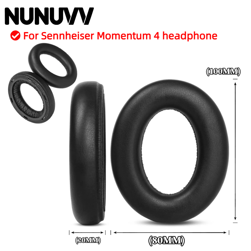 Sennheiser Headphone Momentum 4 - NUNUVV Ohrpolster mit Kunststoffschnalle für Sennheiser
